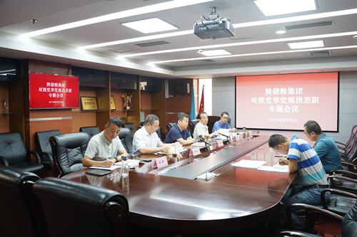 陜儲糧集團黨委召開領導班子對照黨章黨規找差距專題會議